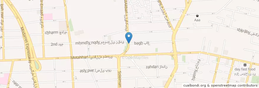 Mapa de ubicacion de رستوران پارسا en イラン, テヘラン, شهرستان تهران, テヘラン, بخش مرکزی شهرستان تهران.