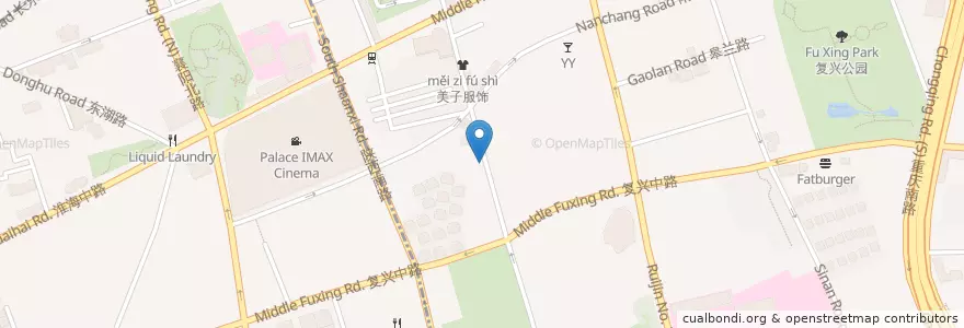 Mapa de ubicacion de 瑞福園 en China, Shanghái, Huangpu.