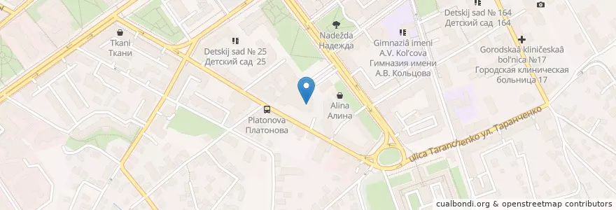 Mapa de ubicacion de Девятнадцатый арбитражный апелляционный суд en Russia, Central Federal District, Voronezh Oblast, Voronezh.