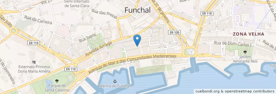 Mapa de ubicacion de Café del Mar en البرتغال.