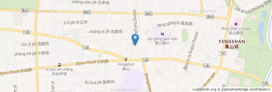 Mapa de ubicacion de 鳳邑萬應宮 en 臺灣, 高雄市, 鳳山區.