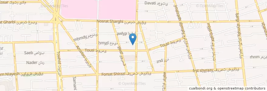 Mapa de ubicacion de داروخانه صداقت en Иран, Тегеран, شهرستان تهران, Тегеран, بخش مرکزی شهرستان تهران.