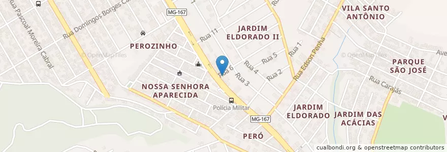 Mapa de ubicacion de Correios en Brazilië, Regio Zuidoost, Minas Gerais, Região Geográfica Intermediária De Varginha, Microrregião Varginha, Três Corações.
