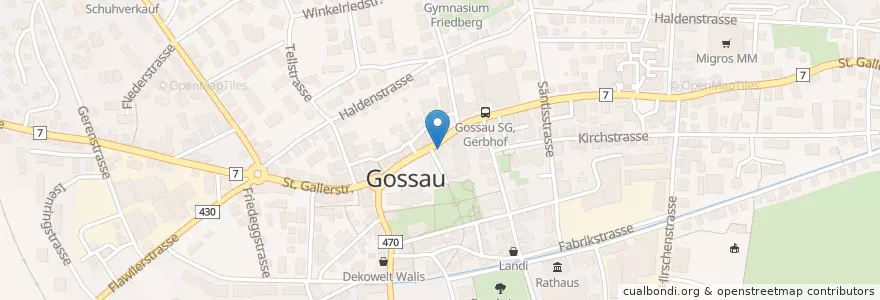 Mapa de ubicacion de "S'Toggi" / Restaurant Toggenburg en Suiza, San Galo, Wahlkreis St. Gallen, Gossau (Sg).