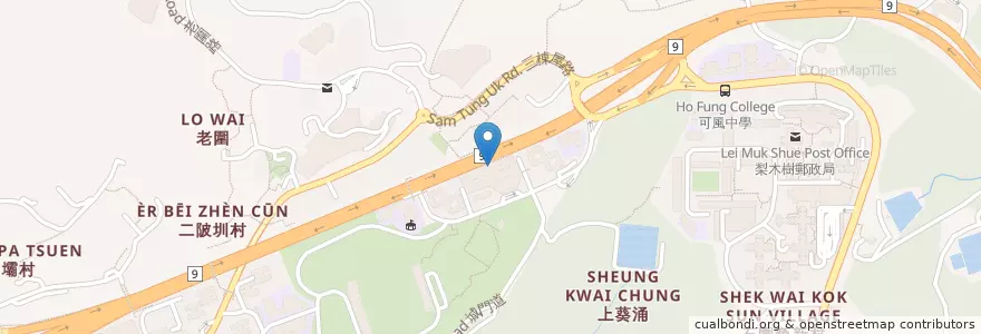 Mapa de ubicacion de 象山快餐店 Cheung Shan Fast Food en Çin, Guangdong, Hong Kong, Yeni Bölgeler, 荃灣區 Tsuen Wan District.