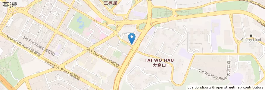 Mapa de ubicacion de 麥當勞 McDonald's en الصين, غوانغدونغ, هونغ كونغ, الأقاليم الجديدة, 荃灣區 Tsuen Wan District.