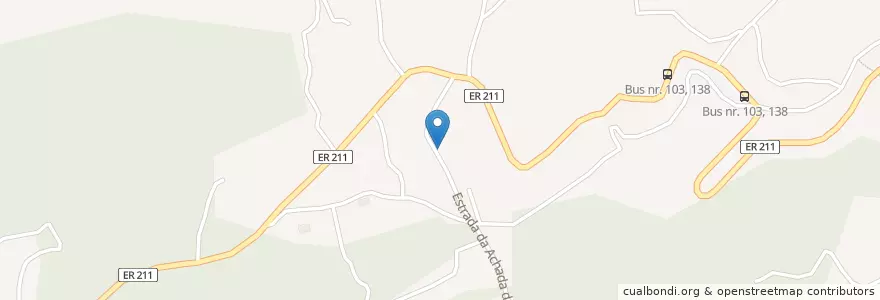 Mapa de ubicacion de A Palhosca Ribeiro Bonito en Portugal, Santana, São Jorge.