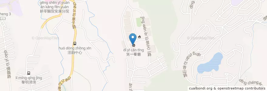 Mapa de ubicacion de 第一餐廳 en تايوان, تايبيه الجديدة, 新店區.