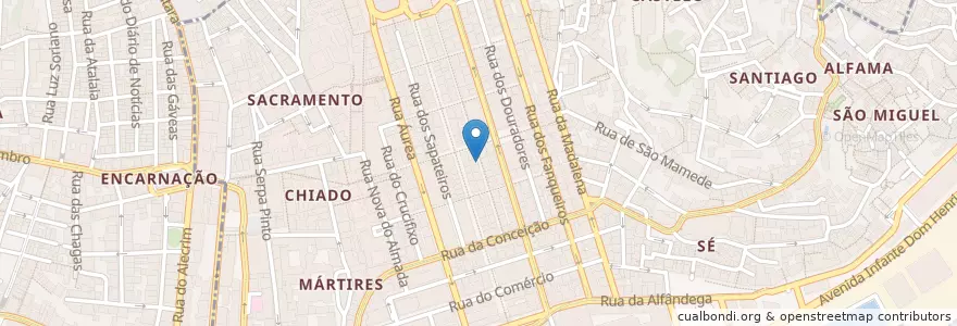 Mapa de ubicacion de A Arte da Comida en 포르투갈, Área Metropolitana De Lisboa, Lisboa, Grande Lisboa, 리스본, Santa Maria Maior.