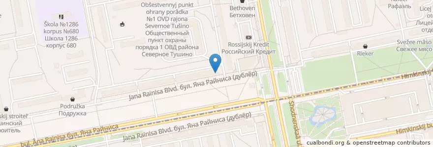 Mapa de ubicacion de АСНА en Rusia, Distrito Federal Central, Москва, Северо-Западный Административный Округ.