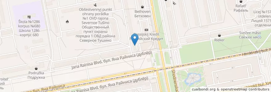 Mapa de ubicacion de Суши сет en روسيا, Центральный Федеральный Округ, Москва, Северо-Западный Административный Округ.