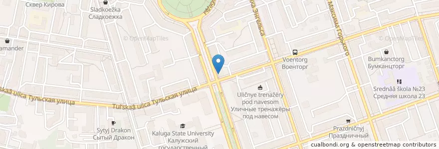 Mapa de ubicacion de Чебуречная en Russia, Distretto Federale Centrale, Калужская Область, Городской Округ Калуга.