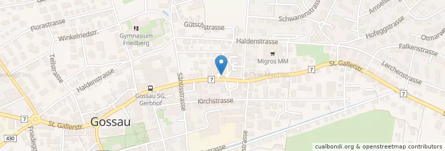 Mapa de ubicacion de Avia en Швейцария, Санкт-Галлен, Wahlkreis St. Gallen, Gossau (Sg).