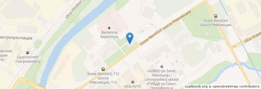 Mapa de ubicacion de Мед-М en Russia, Northwestern Federal District, Leningrad Oblast, Saint Petersburg, Красногвардейский Район, Округ Ржевка.
