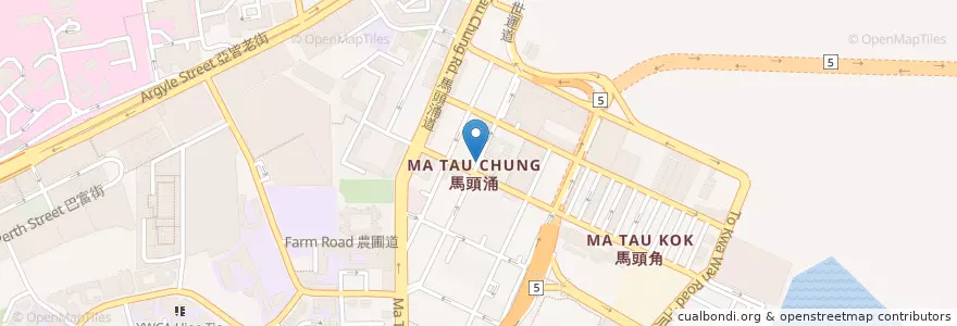 Mapa de ubicacion de 麵麵棧 en Chine, Guangdong, Hong Kong, Kowloon, Nouveaux Territoires, 九龍城區 Kowloon City District.