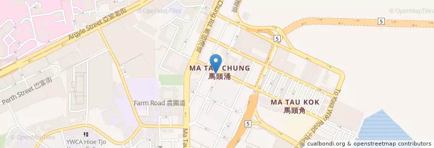 Mapa de ubicacion de 吉吉魚蛋 en الصين, غوانغدونغ, هونغ كونغ, كولون, الأقاليم الجديدة, 九龍城區 Kowloon City District.