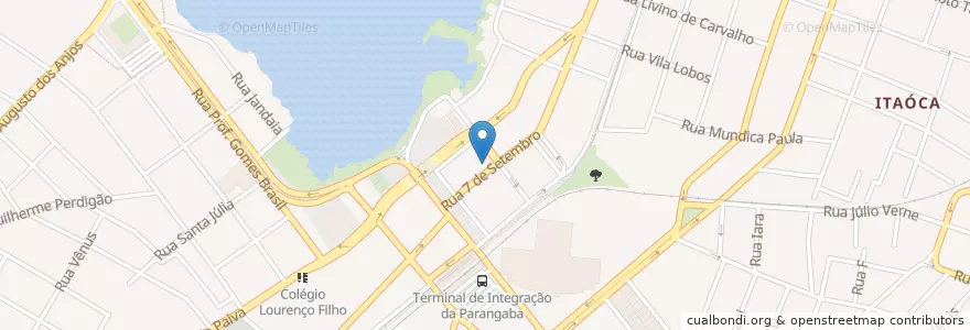 Mapa de ubicacion de Caixa Econômica Federal (Parangaba) en Brésil, Région Nord-Est, Ceará, Região Geográfica Intermediária De Fortaleza, Microrregião De Fortaleza, Fortaleza.