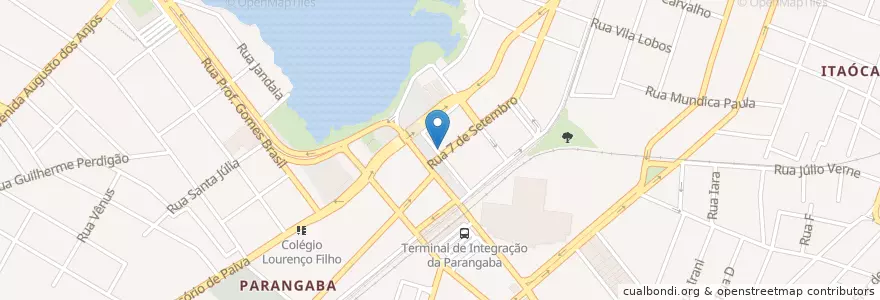 Mapa de ubicacion de Dose Certa (Praça Parangaba) en Бразилия, Северо-Восточный Регион, Сеара, Região Geográfica Intermediária De Fortaleza, Microrregião De Fortaleza, Форталеза.