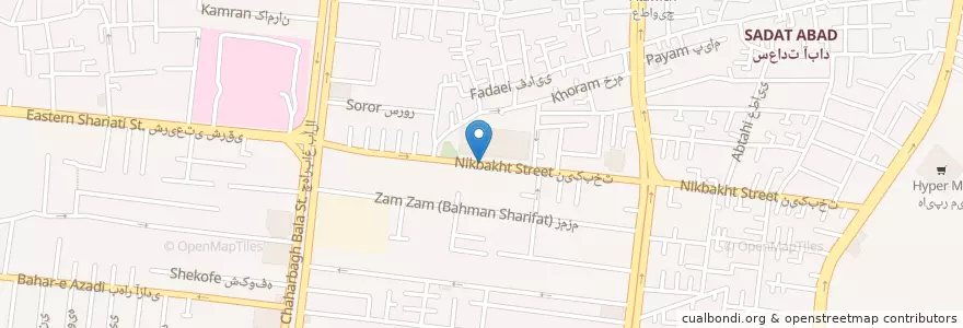 Mapa de ubicacion de راتین آموزش بورس en Iran, Esfahan, شهرستان اصفهان, بخش مرکزی شهرستان اصفهان, اصفهان.
