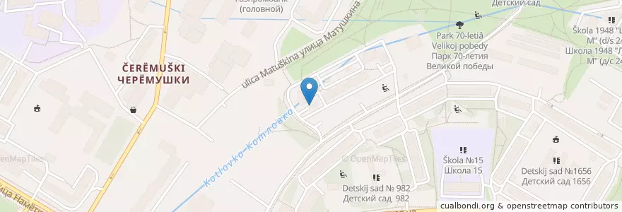 Mapa de ubicacion de Sm24 en Rusia, Distrito Federal Central, Москва, Юго-Западный Административный Округ, Район Черёмушки.