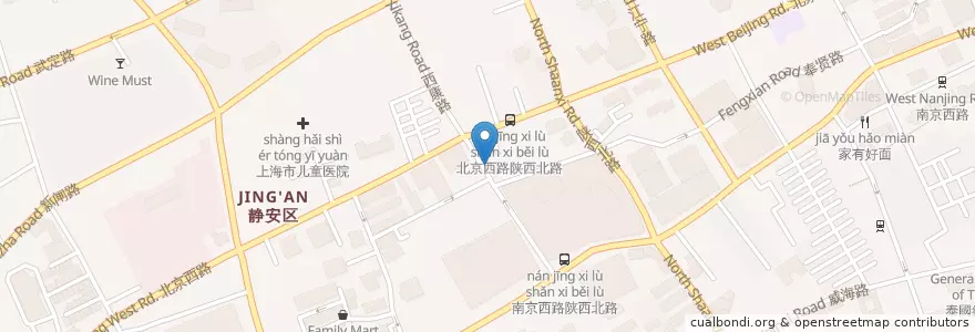 Mapa de ubicacion de Pho Store en China, Shanghai, Jing’An.