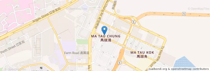 Mapa de ubicacion de 阿妹小館 en Chine, Guangdong, Hong Kong, Kowloon, Nouveaux Territoires, 九龍城區 Kowloon City District.