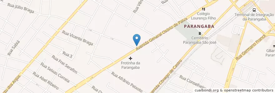 Mapa de ubicacion de Giga Pont Pizzas e Lanches en Brasil, Región Nordeste, Ceará, Região Geográfica Intermediária De Fortaleza, Microrregião De Fortaleza, Fortaleza.