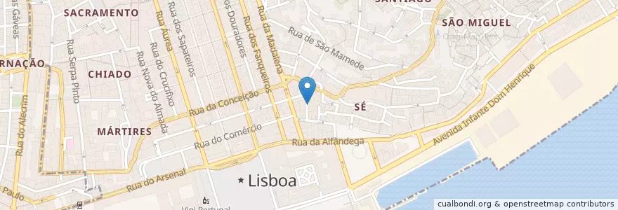 Mapa de ubicacion de India gate en Portugal, Lissabon, Grande Lisboa, Lissabon, Santa Maria Maior.