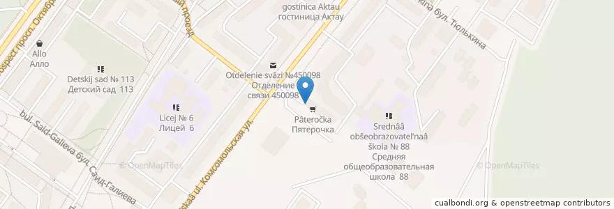 Mapa de ubicacion de ООО Профилактическая медицина en Russia, Circondario Federale Del Volga, Baschiria, Городской Округ Уфа.