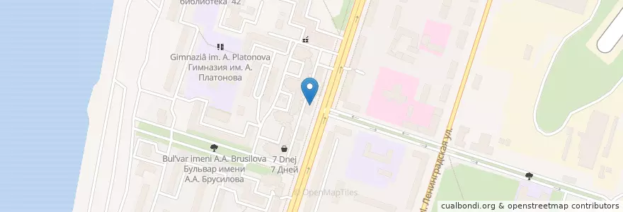 Mapa de ubicacion de Суши Wok en روسيا, Центральный Федеральный Округ, فارونيش أوبلاست, Городской Округ Воронеж.