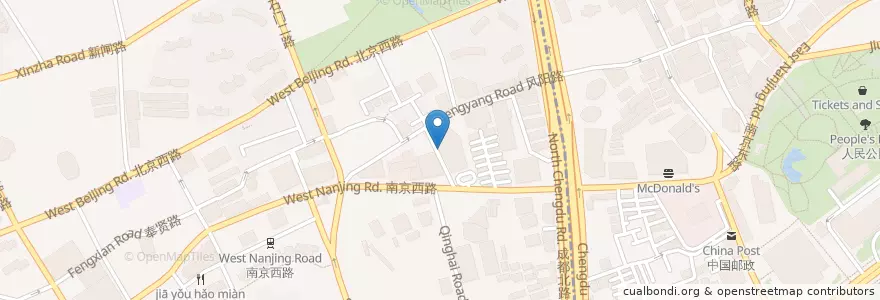 Mapa de ubicacion de West Meets East en چین, شانگهای, 静安区.