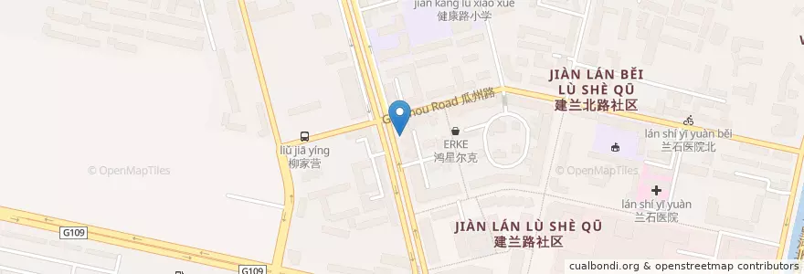 Mapa de ubicacion de 中国银行兰州市敦煌南路支行 en China, Gansu, 兰州市 (Lanzhou), 七里河区, 敦煌路街道.