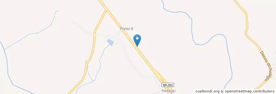 Mapa de ubicacion de Ponto 8 en البَرَازِيل, المنطقة الجنوبية, ريو غراندي دو سول, Região Geográfica Intermediária De Pelotas, Região Geográfica Imediata De Pelotas, Canguçu.