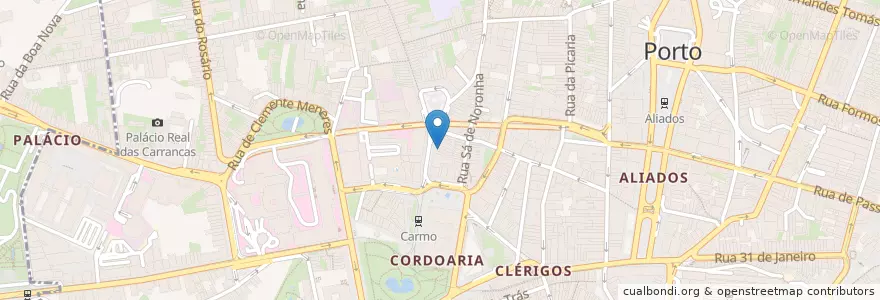 Mapa de ubicacion de Mr. Pizza en Portugal, Norte, Área Metropolitana Do Porto, Porto, Porto, Cedofeita, Santo Ildefonso, Sé, Miragaia, São Nicolau E Vitória.