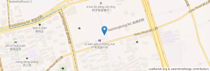 Mapa de ubicacion de 清真牛肉面 en China, Shanghái, Huangpu.