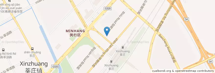 Mapa de ubicacion de 新客来美食城 en Китай, Шанхай, Миньхан.