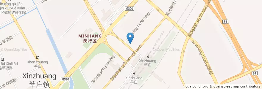 Mapa de ubicacion de KFC en 中国, 上海市, 闵行区.