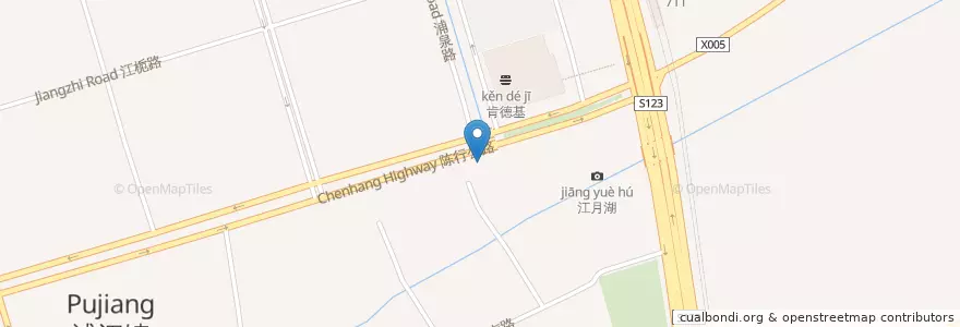 Mapa de ubicacion de 魔法师星际穿越主题烤吧 en 中国, 上海市, 閔行区.