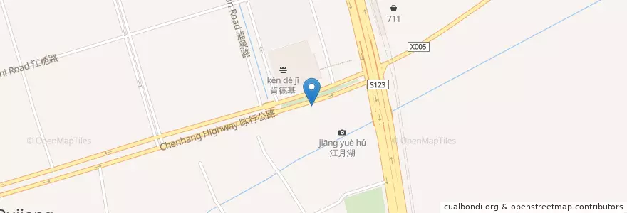 Mapa de ubicacion de 泰嗲泰式海鲜火锅 en 中国, 上海市, 闵行区.