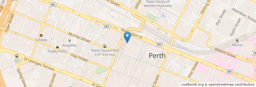 Mapa de ubicacion de Bam Bam Boo en استرالیا, Western Australia, City Of Perth.