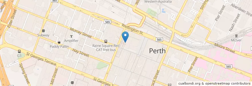 Mapa de ubicacion de Brotzeit German Bier Bar & Restaurant en 澳大利亚, 西澳大利亚州, City Of Perth.