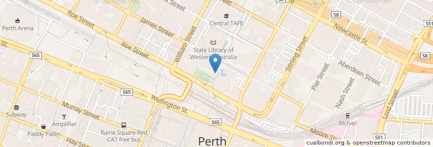 Mapa de ubicacion de Livingstone's Urban Jungle en 澳大利亚, 西澳大利亚州, City Of Perth.