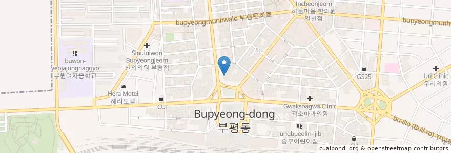 Mapa de ubicacion de Bupyeong Fire Station en South Korea, Incheon, Bupyeong-Gu, Bupyeong-Dong.