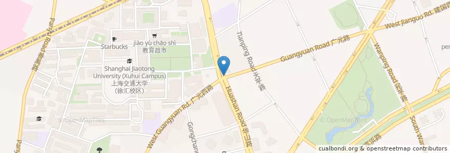 Mapa de ubicacion de Ajisen Ramen en China, Shanghai, Xuhui District.