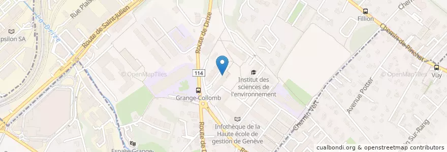 Mapa de ubicacion de Café Batelle en Suiza, Ginebra, Ginebra, Carouge (Ge).