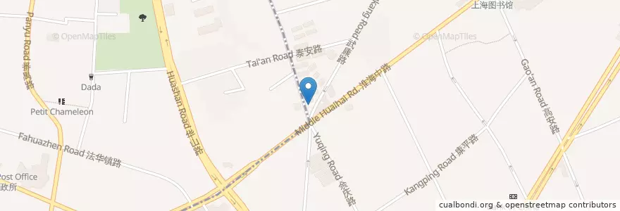 Mapa de ubicacion de Starbucks en 中国, 上海市, 徐汇区.