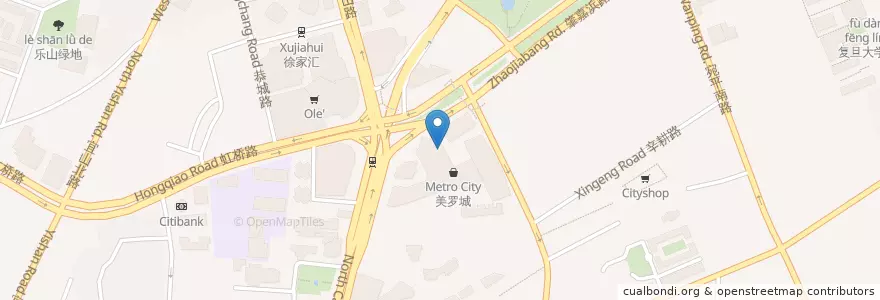 Mapa de ubicacion de KFC en 中国, 上海市, 徐匯区.