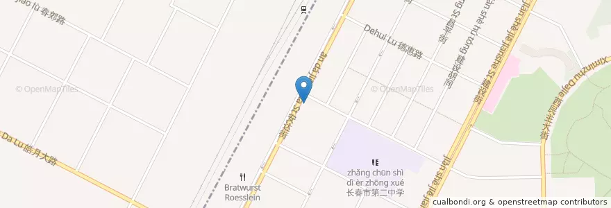 Mapa de ubicacion de China Post en 中国, 吉林省, 长春市, 朝阳区, 清和街道.