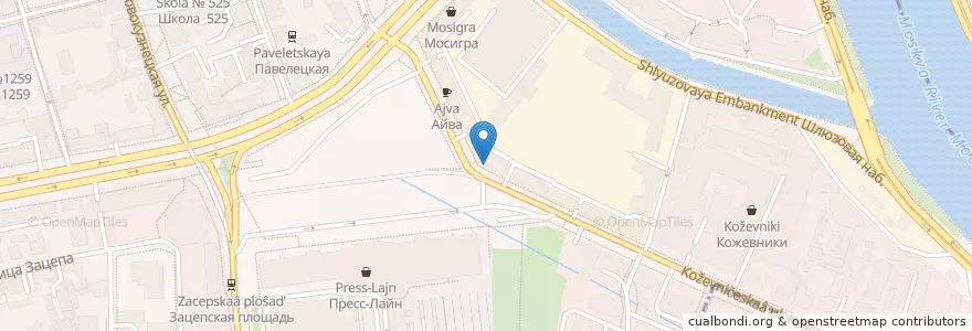 Mapa de ubicacion de Вареничная №1 en روسيا, Центральный Федеральный Округ, Москва, Центральный Административный Округ, Район Замоскворечье.