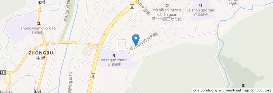 Mapa de ubicacion de 池家肉圓 en Tayvan, 新北市, 三峽區.